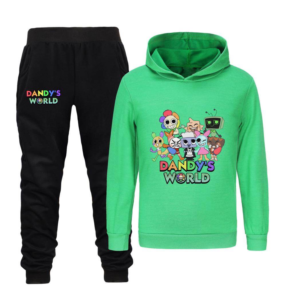 5407 Разноцветный Набор Одежды для Детей Мальчиков Девочек с Принтом Dandy World: Худи Брюки