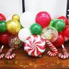 101 шт. Декор для фона стены Латексные Рождественские Шары Арка Набор Венок Тростник Венок из Шаров Набор Леденцы Конфеты Санта-Клаус