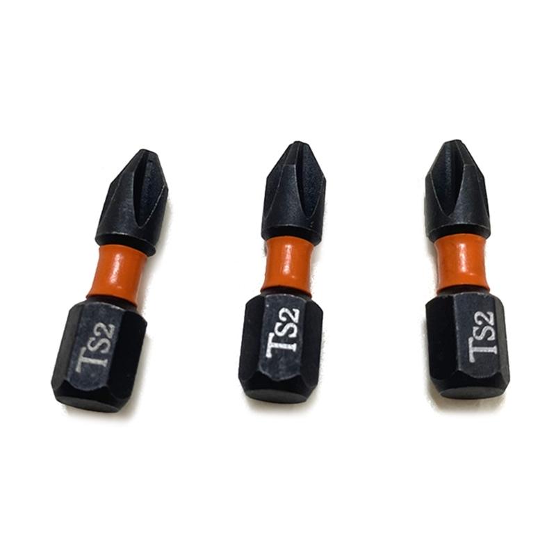 10Pcs Impact Antislip Screwdriver Bit 1/4inch Hex Shank Magnetic Tip Crossing Screwdriver Bit Set Impact Bit