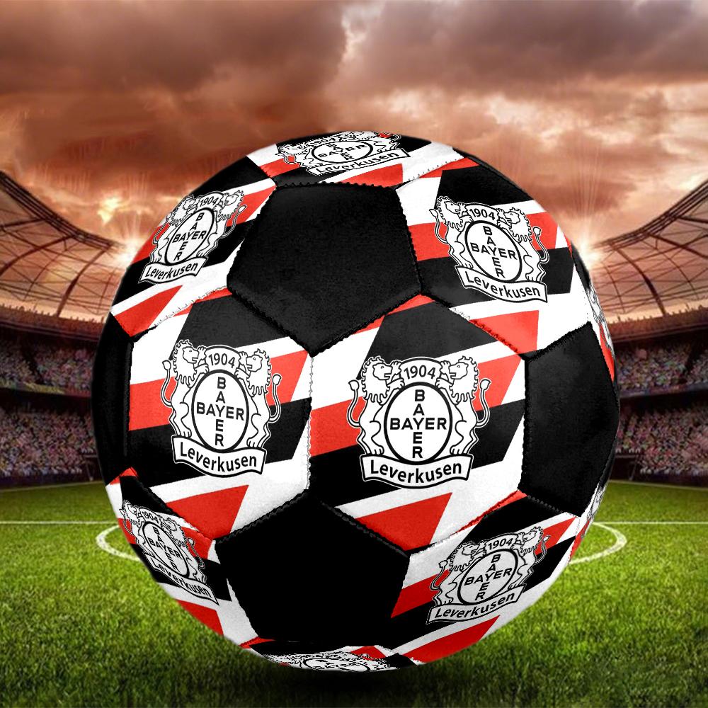 Футбольный мяч для зала Bayer 04 Leverkusen Цветной Машинная строчка ПВХ Размер 5 Готов к командным тренировкам и соревнованиям Прочный Высокий отскок Крутой Спортивный Подарок
