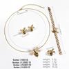 Cross-Border Bee Jewelry Set: Elegant 14K Gold Necklace & Earrings
