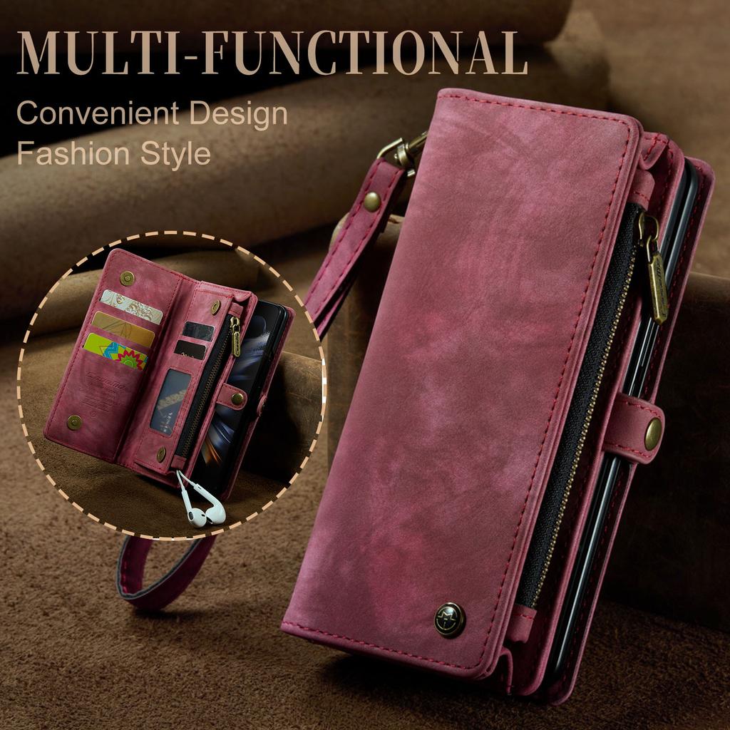 Anti-Shock Leather Cell Phone Case for Samsung Galaxy Z Fold 4 Fold5 Fold4 Fold 5 Zfold4 Zfold5 Full Body Card Slot Cover