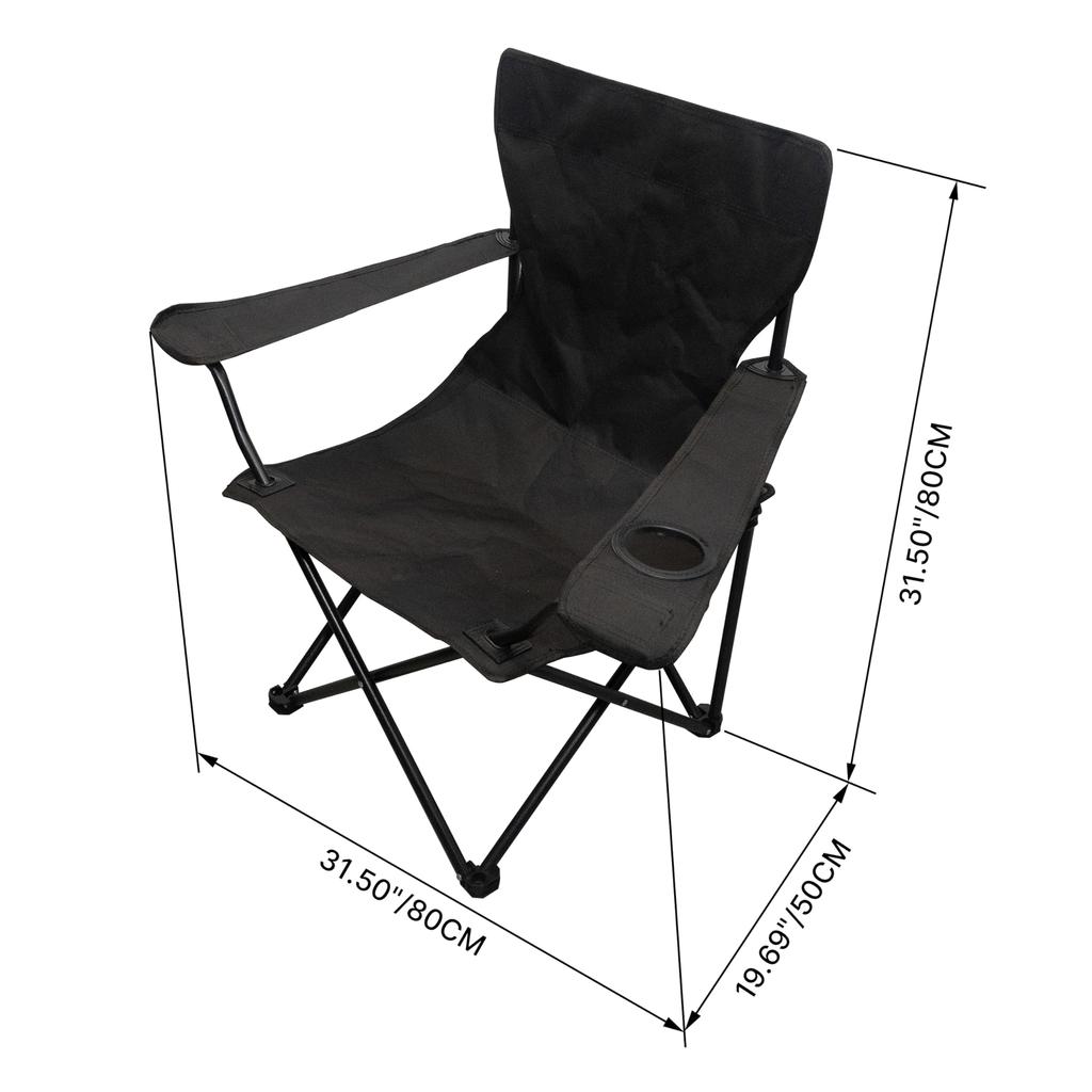 STEELMIGHT Outdoor Chair, Foldable, with Backrest Pad, Lightweight, Compact Chair, Load Capacity 180kg, Storage Bag Included, Convenient to Carry,