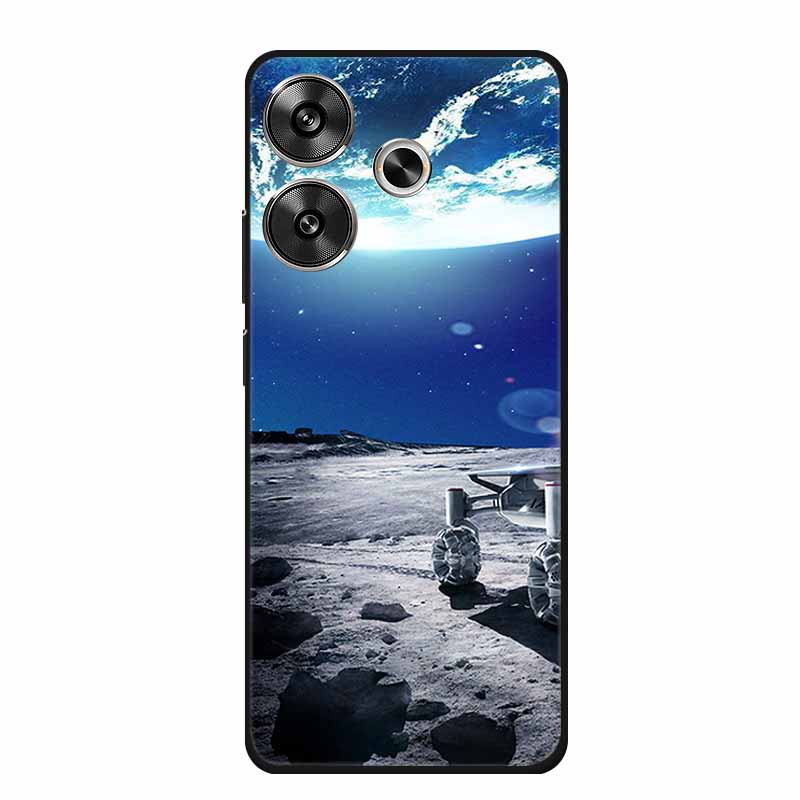 Phone Case For Xiaomi Poco M6 4G Back Cover Case Shockproof Black Silicone Soft Funda For Poco M6 Case PocoM6 M 6 6.79" Coque