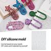 Силиконовая форма для закладки из смолы Бабочка Сердце Звезда Формы Сделай сам Форма для скрепки Эпоксидная смола Ремесло Силиконовая форма для легкого извлечения Подарок для любителей книг