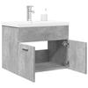 VidaXL Bathroom Vanity Unit with Integrated Basin Concrete Grey, Bathroom Vanity Cabinet, Bathroom Furniture 3324858