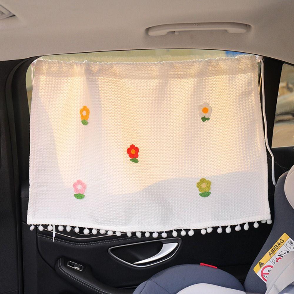 UV Protection Flower Car Blackout Curtain Car Curtain Car Bear Sliding Curtain Car Window