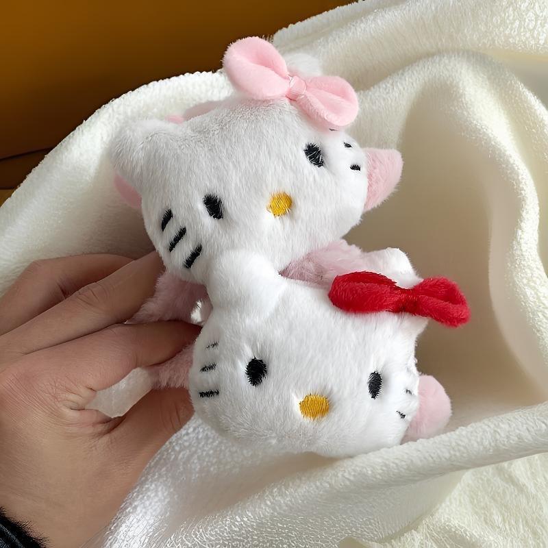 Милая Плюшевая Заколка для Волос Двусторонняя Когти Акулы Hello Kitty
