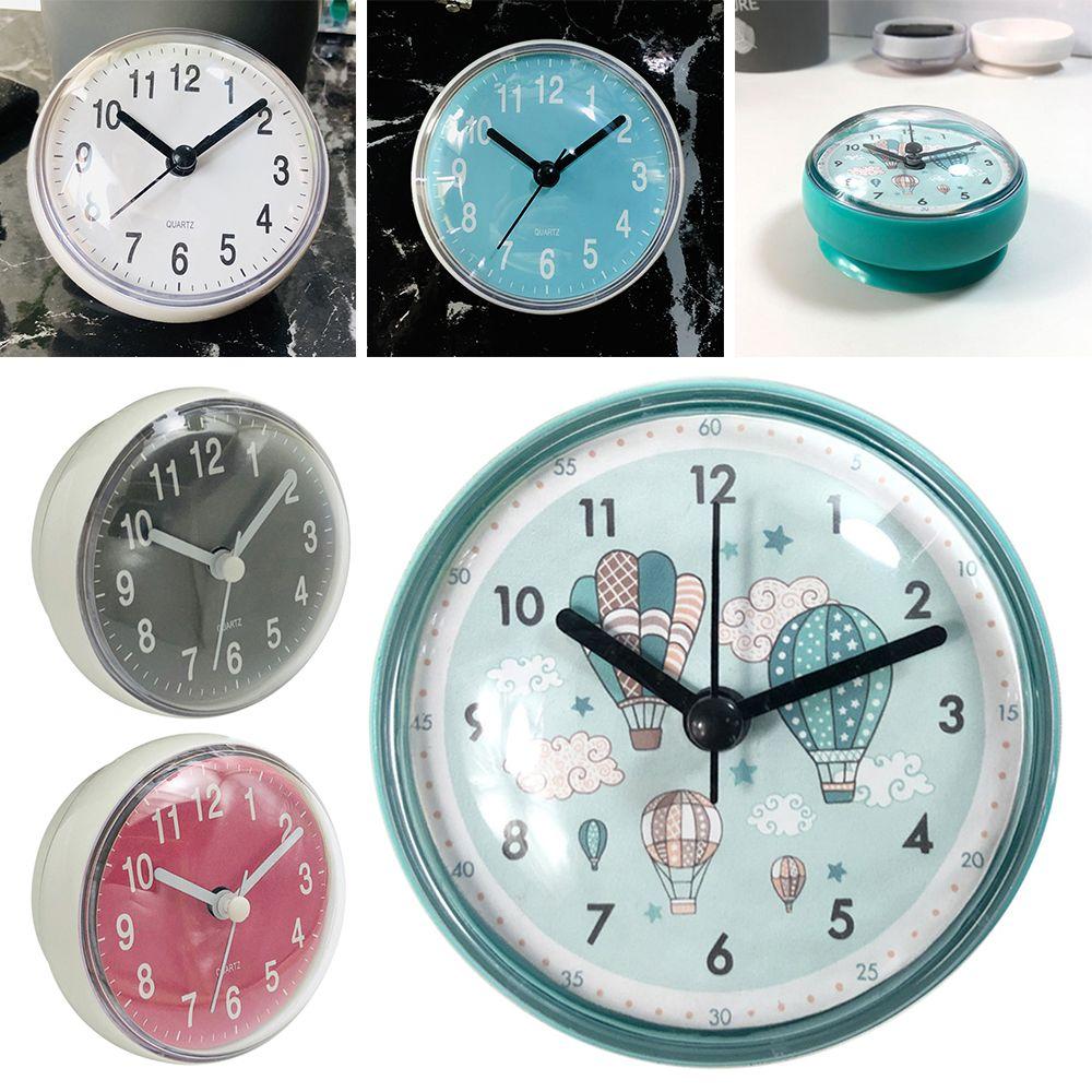 Clock Art Minimalist Mini Sucker Battery Powered Shower Clocks Home Decor Wall Watch Wall Clock
