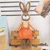 Мультяшное пасхальное кроличье украшение, выдвижное, DIY, ручная работа, телескопический кролик, стоячий, пасторальный стиль, украшение «Счастливой Пасхи»