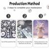 Набор для рисования жемчугом ручной работы Элегантные цветы DIY Безрамная 3D-картина из бисера Холст Творческий досуг Домашний декор Подарок