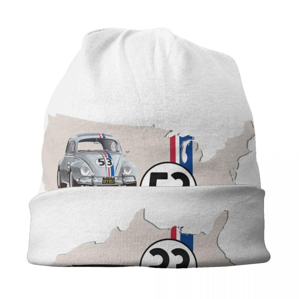 Herbie 53 классический гоночный автомобиль с логотипом Skullies шапки шапки унисекс зимняя теплая вязаная шапка модные шапки для взрослых шапки для уличной лыжной шапки