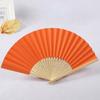 White Paper Hand Fan DIY Blank Folding Fan Vintage Chinese Style Solid Color Dance Wedding Party Bamboo Folding Fans Crafts Art