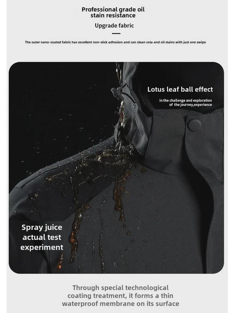 2024 Унисекс ветрозащитный водонепроницаемый 3-в-1 зимний комплект курток для пар - теплое снаряжение для альпинизма