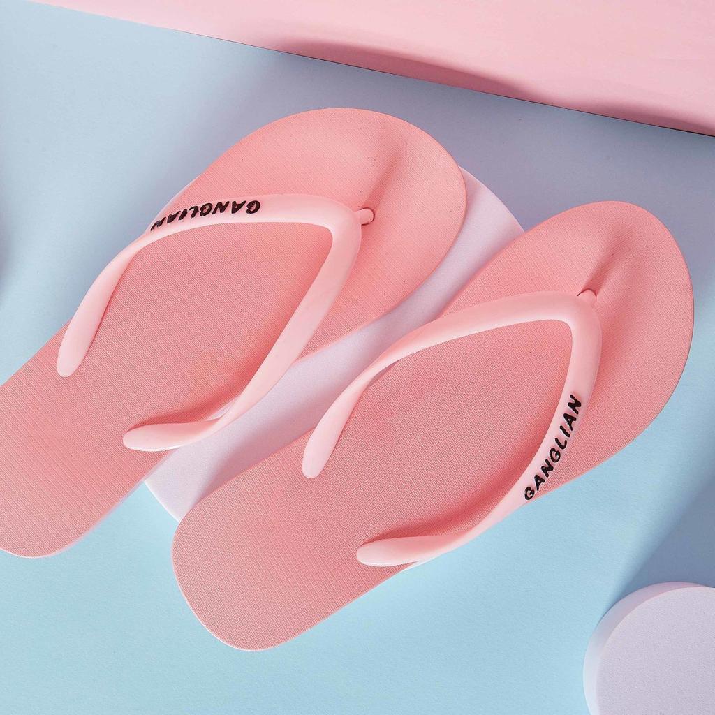 Woman Slippers House Summer Indoor Flip Flops Shoes for Women 2024 Bathroom Slides Flat Home Sandals Pink Vip Trend Easy Wears I