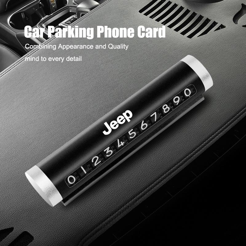 Car Temporary Parking Number Roller Adjustable Car Parking Plate For Jeep Grand Cherokee Wrangler JK Gladiator Compass Renegade AKN1