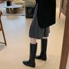 Новая осенне-зимняя обувь: Универсальные полусапоги на плоской подошве с квадратным носком