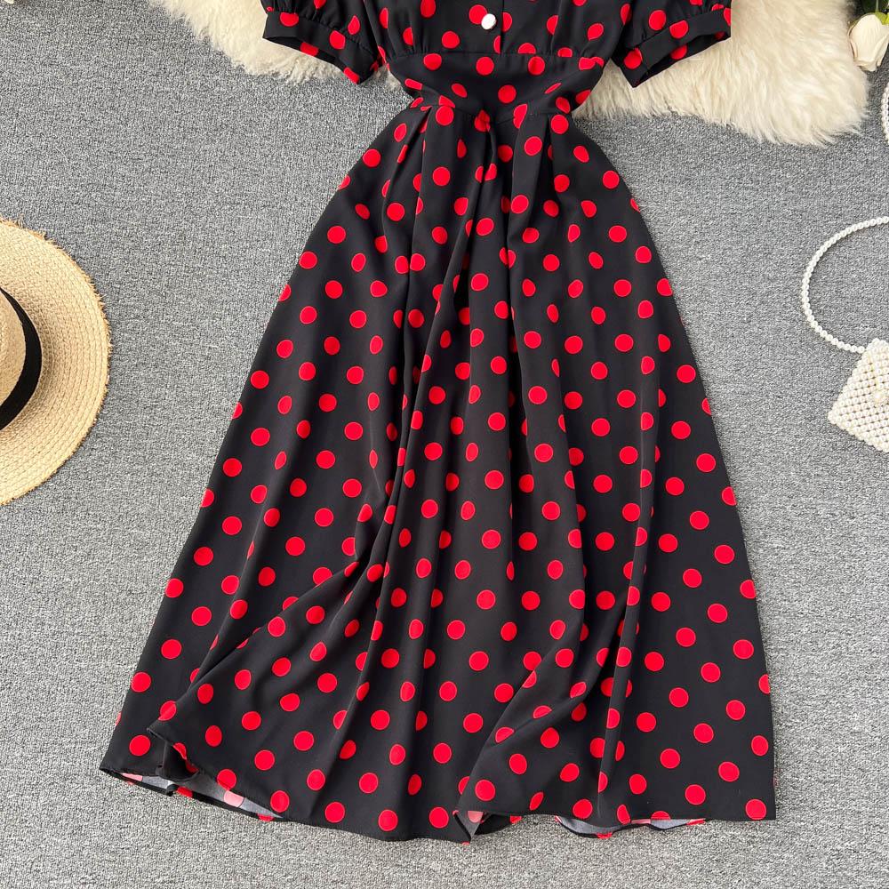 RUGOD Маленькое шифоновое платье Fresh Mori Super Fairy, темпераментное платье с V-образным вырезом, среднее и длинное платье феи Platycodon, платье для французского чая-брейка