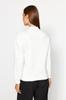 Женский свитшот в элегантном стиле Белый вязаный свитшот