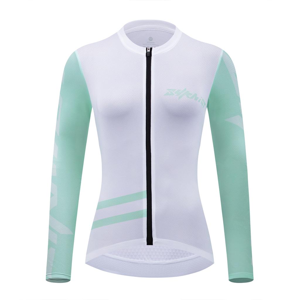 Spring, Summer and Autumn Road Bike Long Sleeve Cycling Suit Women's Light and Breathable Cycling Top Sunscreen Slim Sportswear