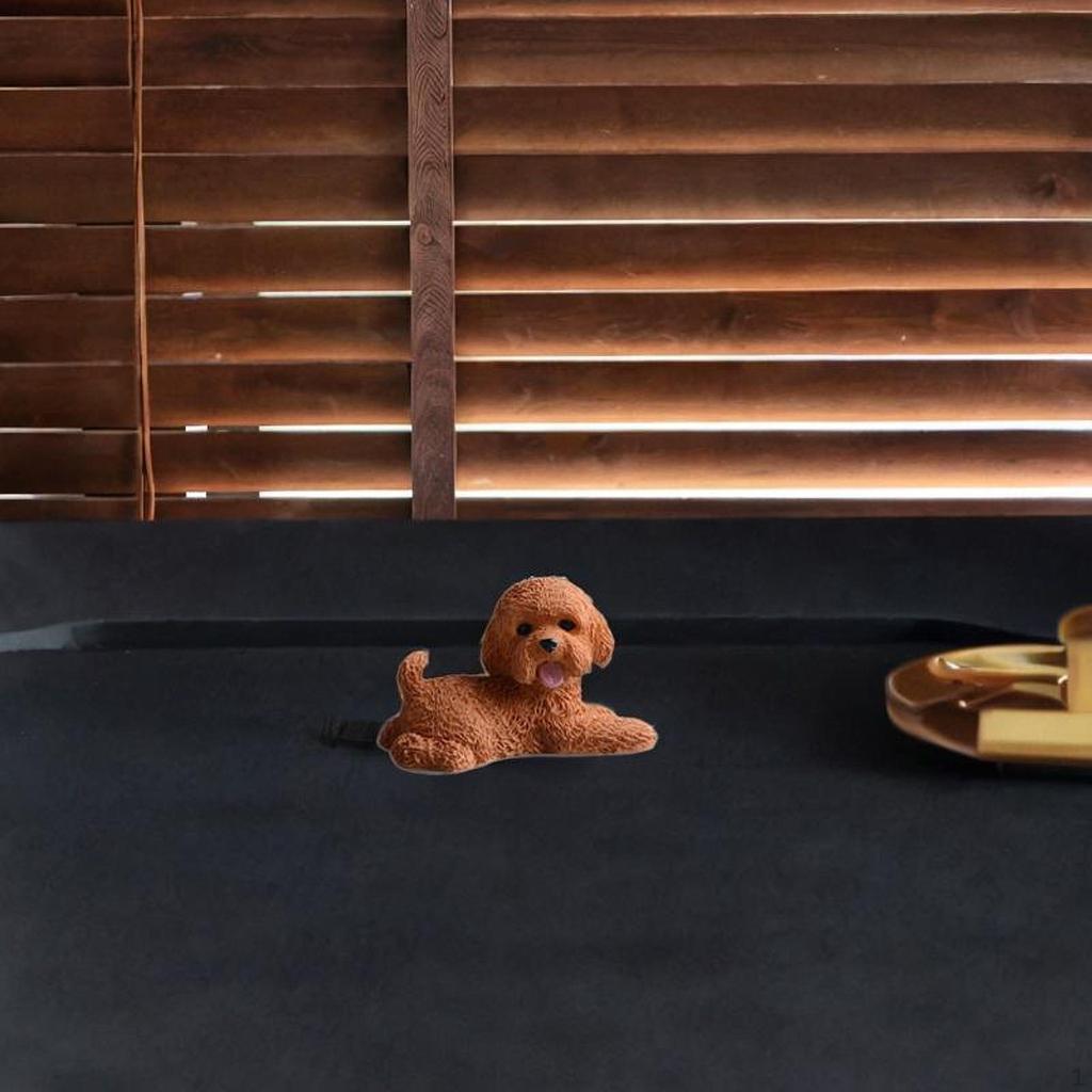 Миниатюрная фигурка собаки, украшение для приборной панели автомобиля, художественные поделки, творческое украшение из смолы для рабочего стола