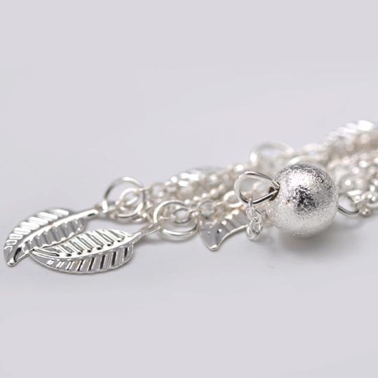 Женский ножной браслет, двухслойный кулон с листьями, ювелирные изделия из бисера, регулируемый долговечный браслет-цепочка