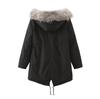 Women's Winter Long Thickening And Velvet Keeping Warm Casual Coat With Hat