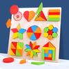 Geometric Puzzle Shape Board For Kids Early Learning Wooden Toy Educational