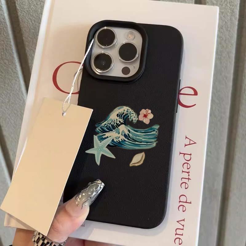 Очаровательный чехол для телефона с узором из цветов и волн для iPhone 16 15 14 17 13 12 11 Pro Max Air 16E 15 Plus, противоударный, мягкий ТПУ, чехол-футляр