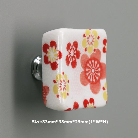Cute Countryside Ceramic Furniture Knobs Decorative Cabinet Cupboard Pull Handles Nursery Kitchen Drawer Knob