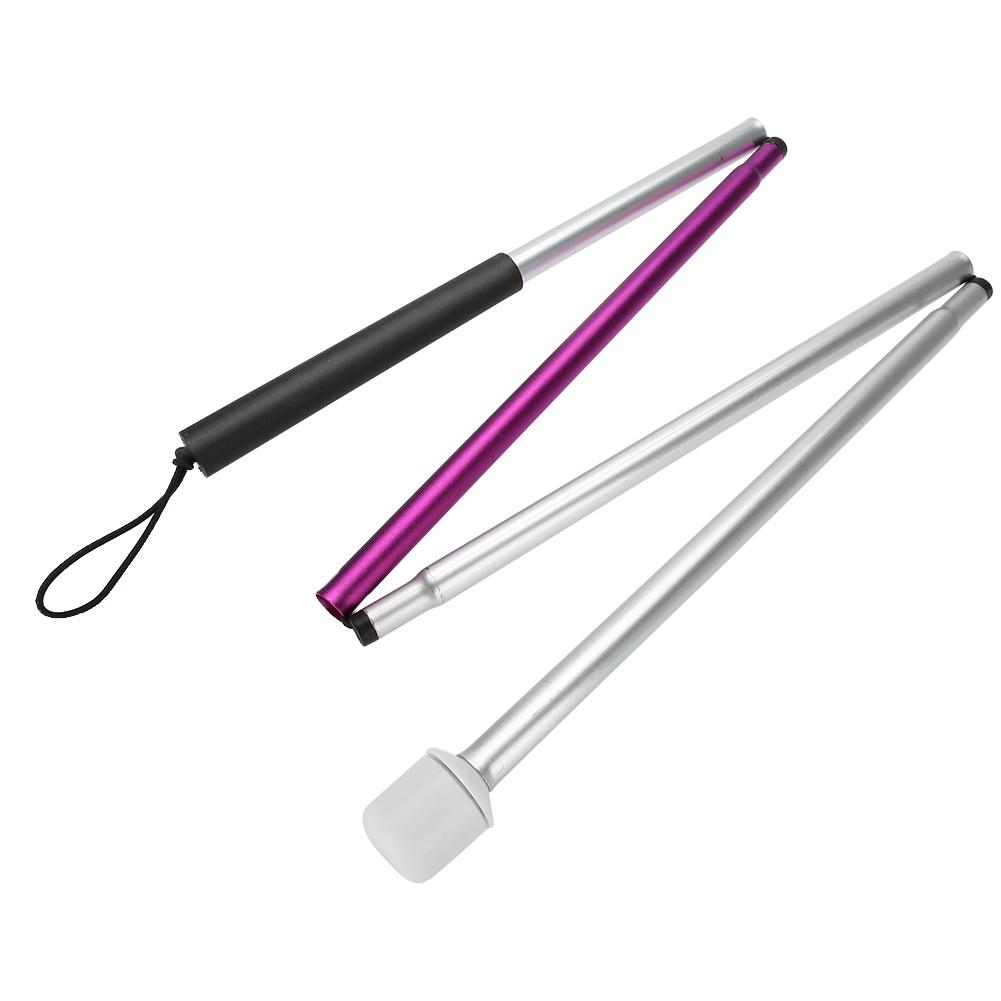 Folding Foldable Reflective Cane Crutch Portable Anti Shock Walking Stick Blind People
