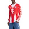 adidas ФК Бавария 25/26 Домашняя футболка Облегающий крой Круглый вырез Модная Спортивная Футболка с длинным рукавом Футбольная футболка Мужская футболка JP3689