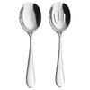 2Pcs Stainless Steel Cooking Spoon Set Solid Slotted Heavy-Duty Heat Resistant Utensils for Mixing Easy Clean4