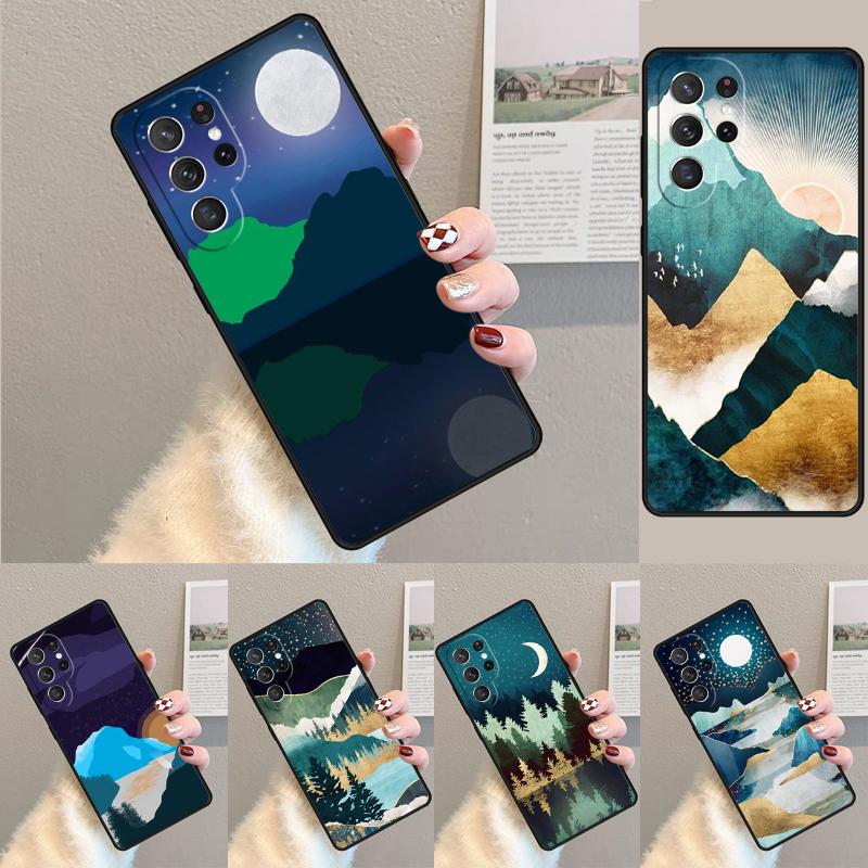 Star Lake Mountain TPU Phone Case For Samsung Galaxy note 10 pro S26 S25 S24 S23 S22 Ultra Plus S21 FE S20 Shockproof Cover