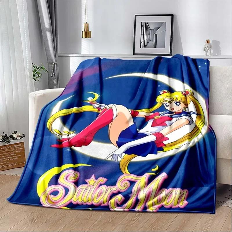 Милое одеяло с принтом в виде 3D-мультяшного персонажа S-Sailor-Moon, модное, мягкое, уютное, для гостиной, спальни, дивана-кровати, дорожное одеяло, подарок на день рождения для ребенка