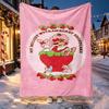 Strawberry Shortcake Pattern Blanket for Home Decoration, Bed, Sofa, Car Travel, Camping, Suitable for All Seasons, Birthday Christmas Gift