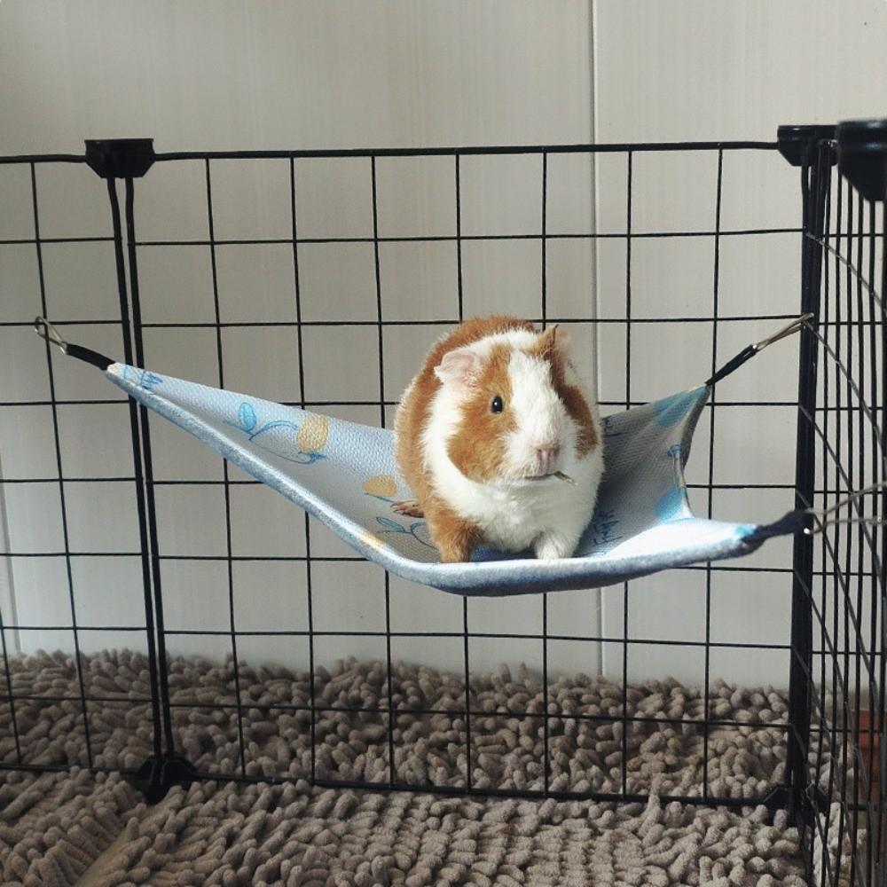Ice Silk Cooling Hanging Bed Skin-Friendly Guinea Pig Nest Pet Hammock Nest Cage Accessory