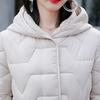 Women's Winter Long Wadded Jacket Female Plus Size Solid Color Hooded Cotton-padded Clothes Casual Loose Warm Down-filled Coats
