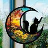 Pet Memorial Sun Catcher Dog Cat Stained Glass Style Hanging Pet Memorial Keepsake Decoration