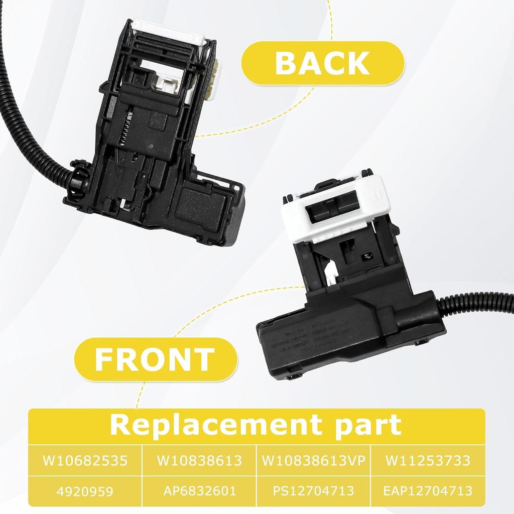 W11307244 W10682535 WTW5000DW2 Переключатель блокировки крышки стиральной машины для Whirl-pool May-tag Ken-more R-oper Сборка защелки двери Для WTW5000DW1 WTW5000DW3 WTW4950HW1