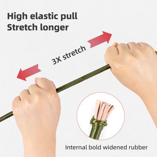 30/60/90СМ Эластичный шнур с карабином Усиленный для улицы, кемпинга, автодома, палатки, велосипеда, каяка, багажа, груза, эластичные стяжки, веревка