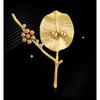 Brooch High-End Sense Niche High-End Women'S Silk Scarf Buckle Alloy Corsage Small Fragrant Wind Pearl Rhinestone High-End