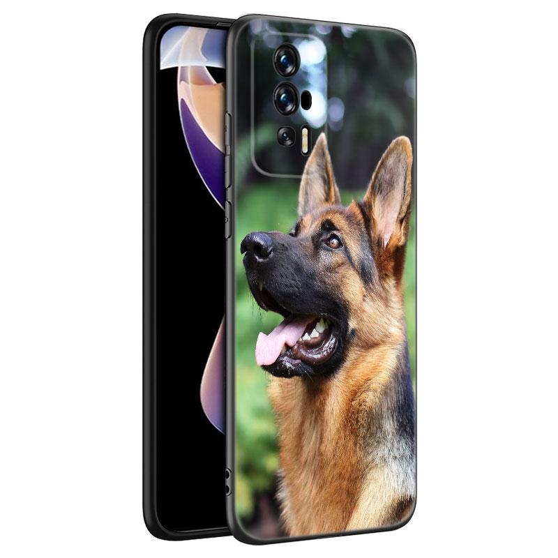 German Shepherd Dog Black Phone Case For Xiaomi Redmi 7A 8A 9A 10A 11A 9C 10C 12C 13C 11 Prime A1 A2 Plus 12 4G Note 9T 12R