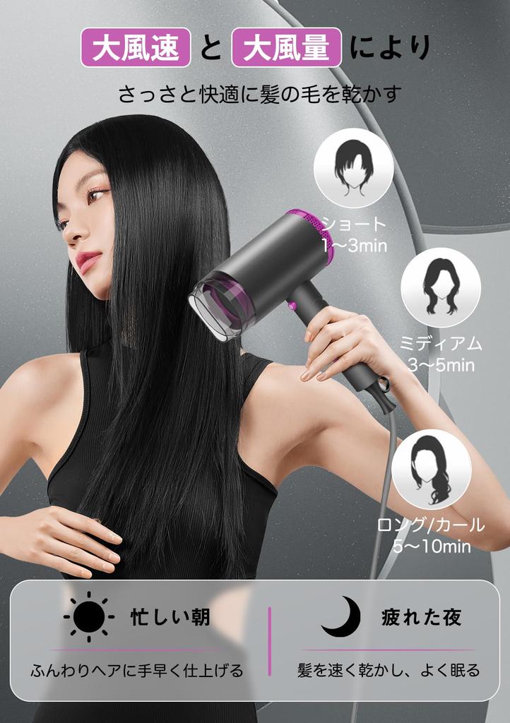 Фен инновационный Быстрый большой высокая концентрация отрицательного портативный воздух для волос предотвращение перегрева насадка удобная для домашнего парикмахерского бизнеса