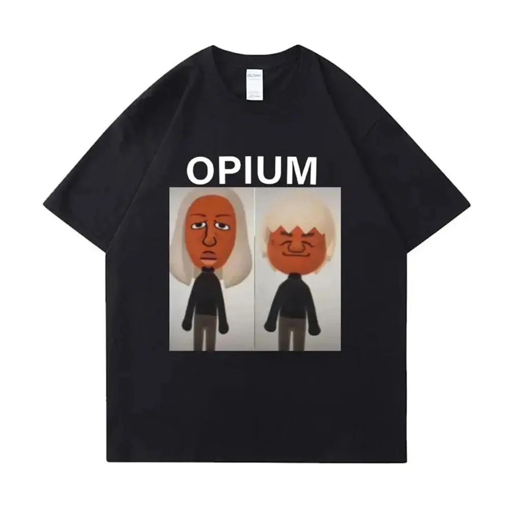 OPIUM Ken Carson Destroy Lonely T-Shirt Funny Wii Characters Meme Graphic T Shirts Cartoon Print T-shirt Male Tops 50604