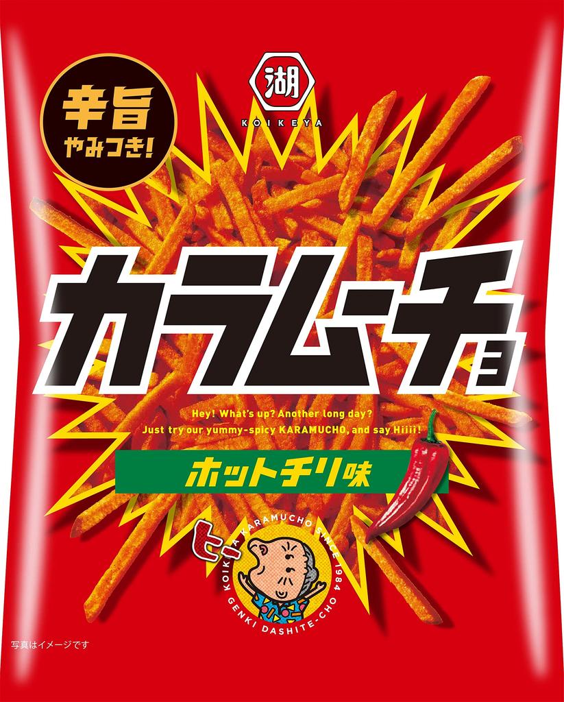 Koikeya Stick Columnoucho Hot Chili Flavor 97g X 12 Bags