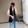 Spring Autumn Elegant Minimalist Women's Outerwear Suit Jacket Vest