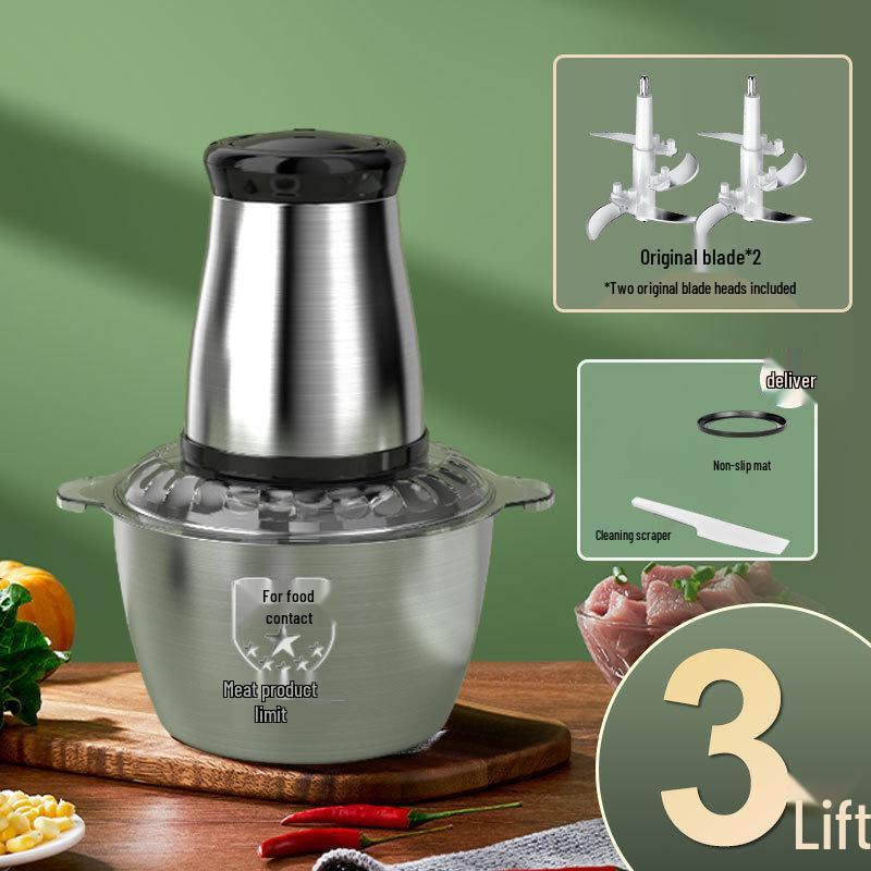 Stainless Steel Meat Grinder & Mixer for Dumplings, Large Capacity Automatic Cooking Machine