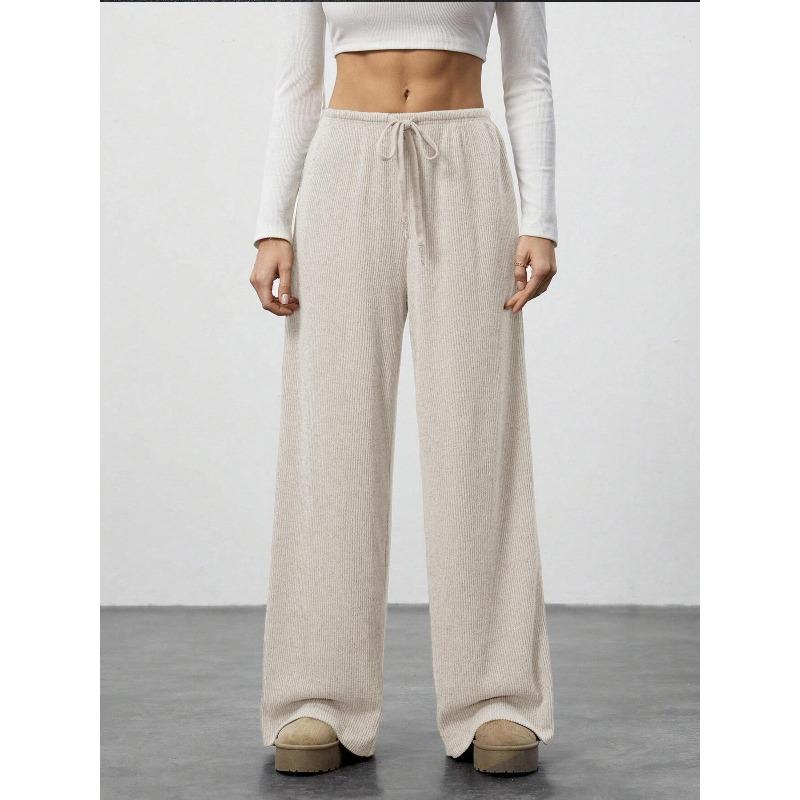 JKASHDK Женские модные повседневные однотонные брюки с высокой талией и принтом, брюки и капри