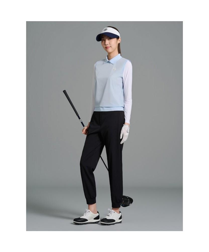 BEANPOLE GOLF [B_Under] Женская перфорированная футболка-поло Mix - Небесно-голубой